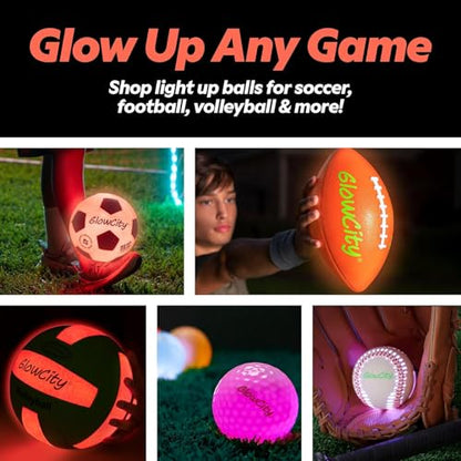 GlowCity Glow in The Dark Basketball - Size 5, 6, 7 Light Up Ball for Kids, Teens & Adults - Night Outdoor Games - Sports Birthday Gifts Ideas for Boys Ages 6 7 8 9 10 11 12 13 14 15 - size: Size 7 - 29.5", style: Rechargeable Rubber (Pump + Box)