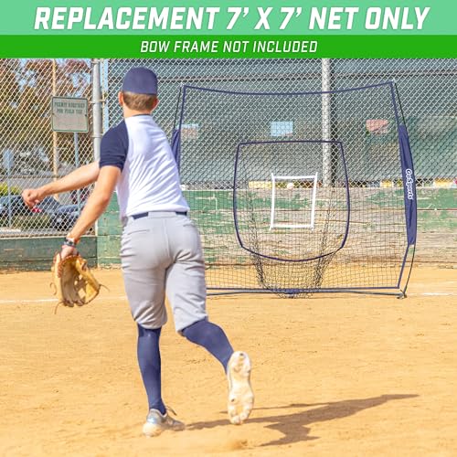 GoSports Replacement 7 x 7 ft Baseball Net - NET ONLY - Frame NOT Included - Choose Your Color - color: Navy