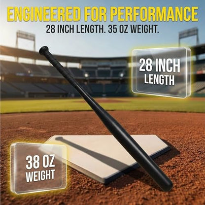 KOTIONOK Aluminum Baseball Bat - 28-30 Inch 35 Oz - Softball, Batting Practice, Pickup Games - Metal Tball Bat - color: Matte Black