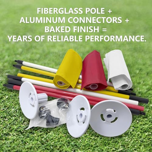 olf Flagstick with Flag Surface - Portable Design, Ideal for Yard Practice Putting Green - color: yellow
