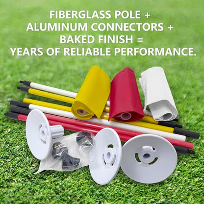 olf Flagstick with Flag Surface - Portable Design, Ideal for Yard Practice Putting Green - color: yellow