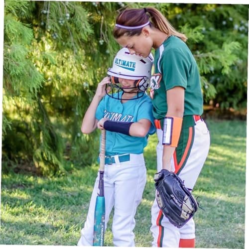 GALPADA 2 Pcs Football Play Wristband Card Holder, Soft Touch Multi-use Sports Wrist Wraps for Quarterback and Softball, Blue Adjustable Tactical Arm Bands for Outdoor Training