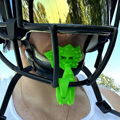 Loudmouth 3D SpikeSurge Football Mouthguard with Strap, Fits Adult & Youth, Mouth Guard Football Accessories (Hawk Fluorescent Green) - color: Hawk Fluorescent Green