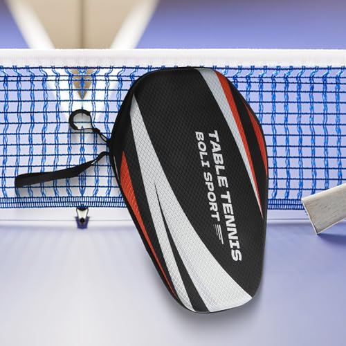 Double Padded Table Tennis Racket Bag Paddle Case, Table Tennis Case Racket Cover Helps Protect The Table Tennis Rubber And Racket, Table Tennis Organizer - color: PB005-A model