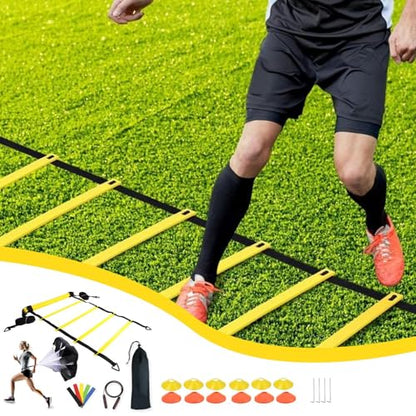 Speed Training Practice Poles - Adjustable Soccer Practice Poles, Professional Speed Trainings Gear | Foldable Sports Agility Set, Multi Sport Training Poles for Athletes, Kids, Adults - color: Package 5