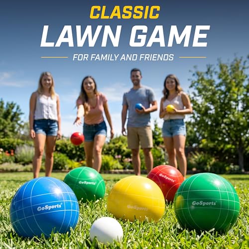 GoSports 90 mm Bocce Ball Sets - Outdoor Lawn Game - Composite or Resin - color: Resin