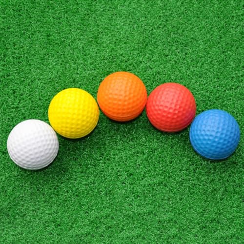 10Pcs Long Lasting Limited Flight Practice Golf Ball for Backyard Realistic Feel PU Practice Foams Flight Training - color: Black