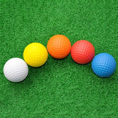 10Pcs Long Lasting Limited Flight Practice Golf Ball for Backyard Realistic Feel PU Practice Foams Flight Training - color: Black