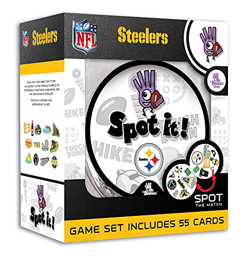MasterPieces Game Day - NFL Pittsburgh Steelers Spot It Game For Kids, Adults, and Family