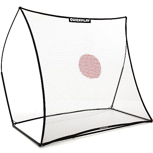 QUICKPLAY Spot Target Soccer Rebounder | Weather-Resistant Rebound Net with Carry Bag | Great for Passing, Receiving, and Trapping Practice | Ideal for Team or Solo Training - style: 7x7ft