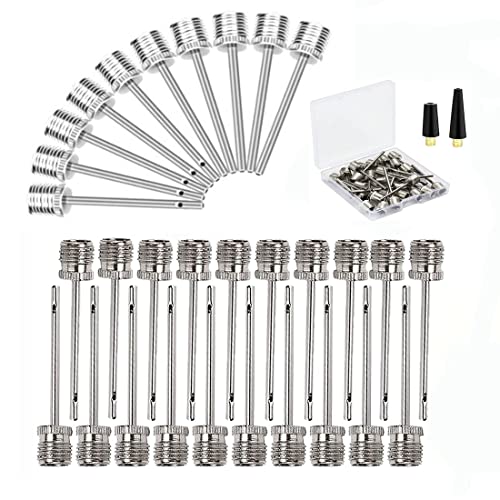 30+2 PCS Ball Pump Inflation Needle，Air Inflate Pump Needles for Basketball, Soccer Ball, Volleyball, Football, and All Other Sports Balls