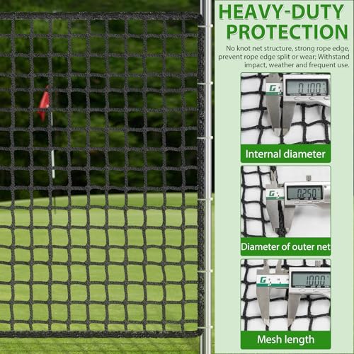 AKOZLIN Golf Practice Net Golf Netting Heavy Duty Sport Netting Nylon Golf Hitting Net for Baseball Hockey Soccer Ball Net Backyard Driving Cage Indoor Outdoor 10x6.5ft/10x10ft/10x15ft/15×15ft/10x20ft - style: 10x10ft