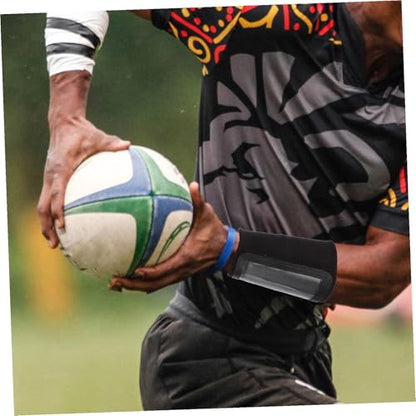 Toddmomy Football Wristband Quarterback Play Wristband Tactical Protective Sports Armband for Football Gear Black Medium