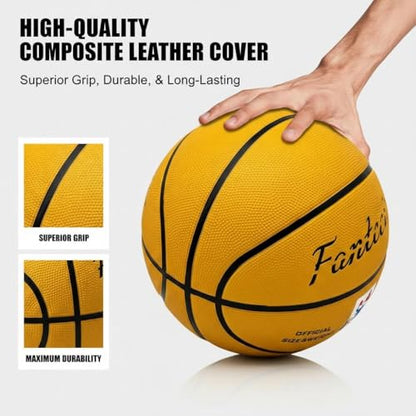 Basketball Size 7 - Rubber Basketball for Indoor/Outdoor Play, Perfect for Junior Players