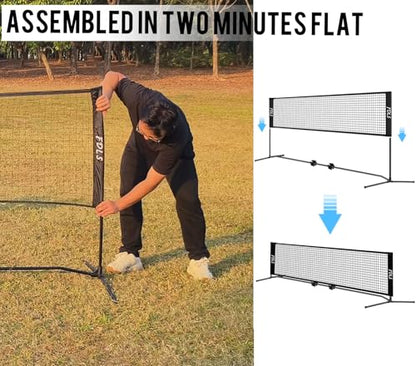 FDLS 5FT/10FT Portable Small Pickleball Net for Driveway Backyard,with Carry Bag for Indoor Outdoor, for All Levels, Easy Set up - style: 10FT Black