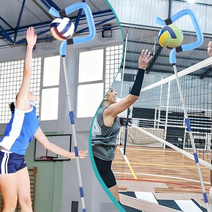 Volleyball Spiking Trainer - Adjustable Length 62" to 85", Ideal for Serving, Spiking & Jumping Drills, Realistic Ball Feel - Perfect Training Equipment for Beginners & Professionals (No Ball)