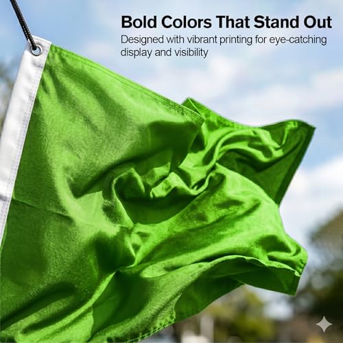 DMSE Solid Magenta Flag, 2x3 Flag, UV Resistant, Fade Resistant Material with Metal Grommets (2ft x 3ft), (Polyester), (Neon Green) - color: Neon Green, size: Polyester (2 x 3 ft)