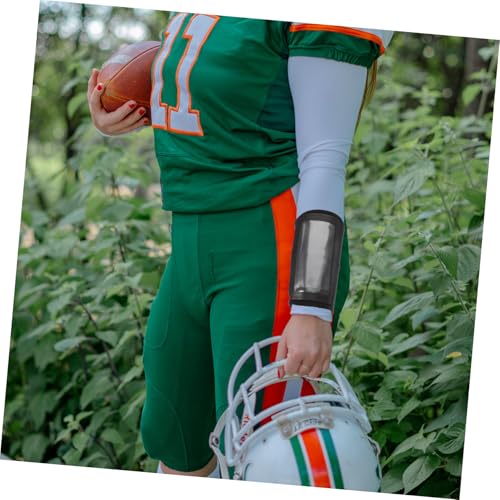 Football Tactical Wristband with Playbook Sleeve, Training Wrist Cover for Quarterback, Black Medium Sports Sweatband for Youth Football and Softball Coaching
