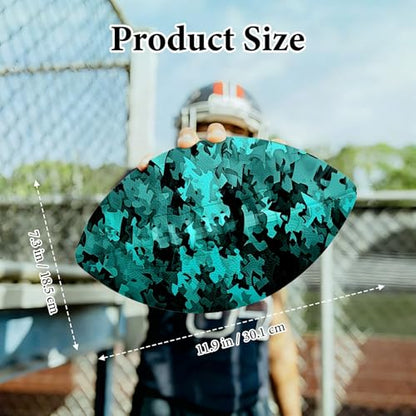 American Football, Official Size 11.9 x 7.3 Inch, Premium Composite Leather High-Grip Ball with Pro-Style Lacing, Unique Prints for Training, Games & Gifts - color: Puzzle Piece