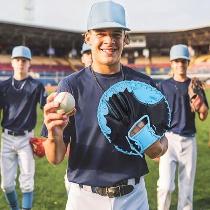 1 Pack Ice Cream Pancake Baseball Training Glove for Right Hand Throw Sizes 10 Soft PVC Infield Fielding Glove for Youth Players, Sturdy Practice Gear for Ground Balls & Defense Drills