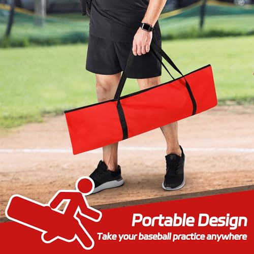 Nova Microdermabrasion 5x5ft Baseball & Softball Net with Bow Frame, Batting Tee - Portable Practice Net for Hitting and Pitching with Carry Bag and Backstop Screen - Great for All Skill Levels - style: Baseball Net and Tee