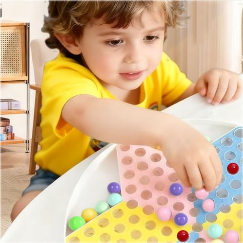 80pcs Chinese Checker Game Replacement Balls,8 Colors 14mm Acrylic Balls for Marble Run,Aggravation Game,Marbles/Traditional Marbles Games
