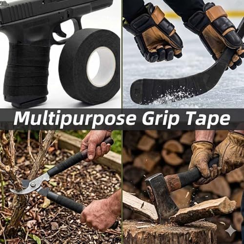 2 Rolls Magsaddle Gun Grip Tape, Non-Reflective, No Residue Goon Grip Tactical Tape for Pistol, Handgun, Rifle, Sports, Tool, Pull Up Bars, Handles, Bats, Rackets, Gym Equipment, Handrails - color: Black