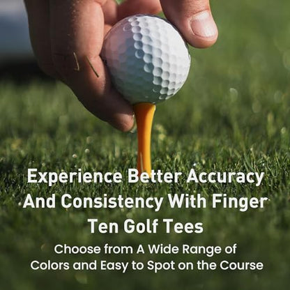 Amy Sport Golf Tees Step Down Plastic Unbreakable 50 Pack Reusable Bulk Professional Height Control Castle Tee for Practice - color: 50 Pack 2 3/4" in Orange