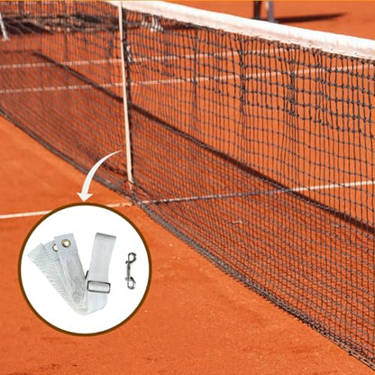 Heavy-Duty Tennis Net Center Strap with Adjustable Buckle & Rust-Proof Hook | Center Strap for Secure Net Tension and Height Stability on Tennis Courts