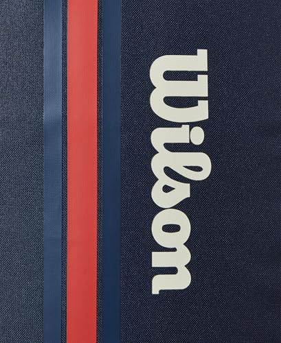 WILSON 2025 Team Tennis Racket Bags - color: Navy/Red, size: Holds up to 2 Rackets