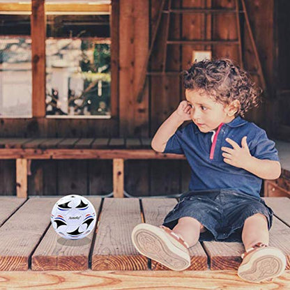 Aoneky Soccer Ball with Pump - color: 1 Pack with 1 Pump - White/Black/Blue/Red, size: 3