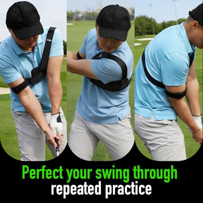 GAIARENA Golf Trail Arm Swing Aid Slider Golf Training Aid, Trainer Equipment to Eliminate Slices & Chicken Wing Swing, Gifts for Men Women Beginner Golfers - style: Right Handed Golfers