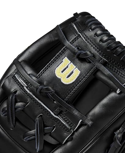 Wilson 2024 Classics Series A2000 Baseball Gloves - color: Black/Yellow, size: Infield - 11.75"