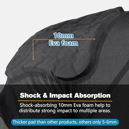 DGXINJUN Youth Padded Shirt Chest Rib Heart Guard Protector Kids Shirt for Football Rugby Lacrosse Baseball Softball