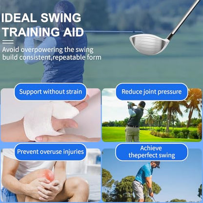 Golf Wrist Training Aid, 2 Pack Golf Swing Band and Golf Wrist Correction Trainer, Golf Grip Trainer for Beginners Arm Posture Correcting