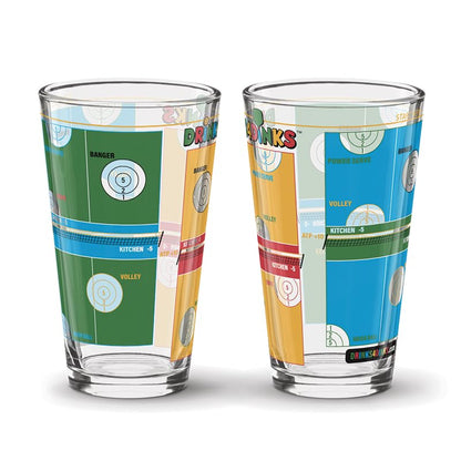 Drinks4Dinks Pint Glass Pickleball Game - Gifts for Pickleball Players Drinking Game with A Pickleball Twist and Beer Cups 2 Pack