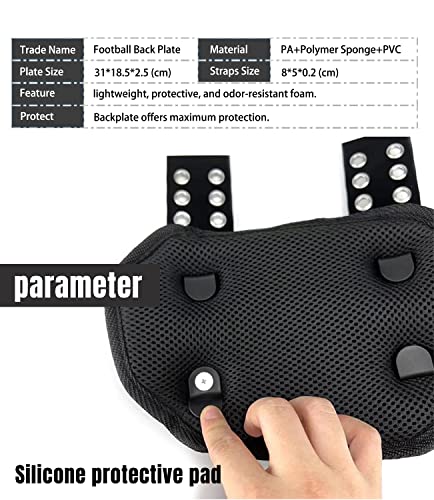 Sports Football Back Plate Football Backplates for Shoulder Pads Football, Rear Protector Lower Back Pads for Football Players, Lower backs will be safe and stylish with this sturdy backplate.