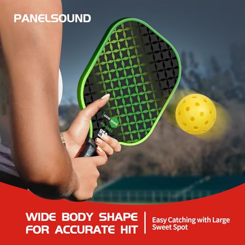 Pickleball Paddles Set of 2 or 4, USAPA Approved Fiberglass Pickleball Racket Set with 4 Outdoor Pickleballs and 1 Carrying Case - color: 4 Pack-4 Colors