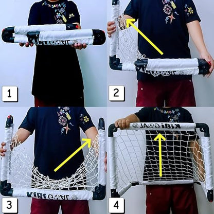 Soccer Goal, Small Foldable Goal for Kids, Kids Goals for The Backyard/Indoor/Outdoor, Mini Soccer Toys Gifts for Children