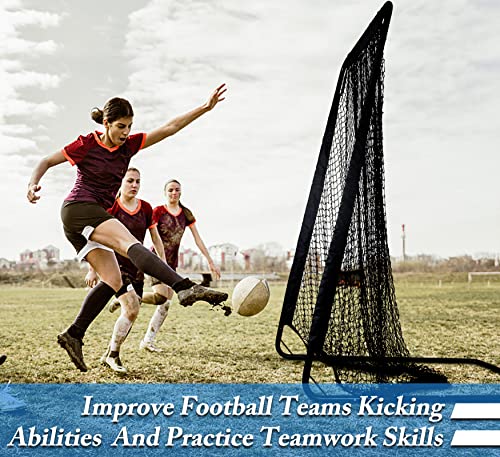 3x6FT Football Net with Throwing Target Strike Zone for Kicking Punting and QB Accuracy Training Portable Football Practice Equipment with Steel Base and Carry Bag - size: 40X80X40IN