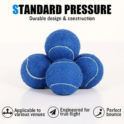 12/18 Pack Tennis Balls for Training, Pet Dog Playing, and Practice with Mesh Bag for Transport and Beginner Training - color: Blue-18Pack