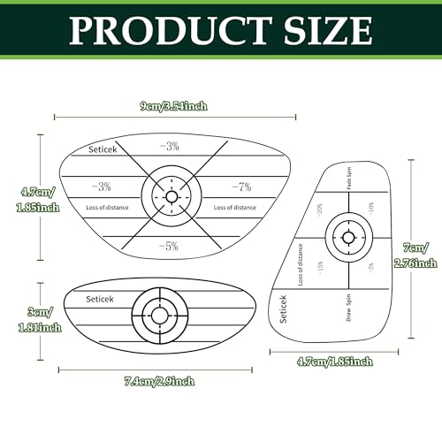 Seticek Golf Impact Tape Labels ｜Self-Teaching Sweet Spot and Consistency Analysis ｜ Improve Golf Swing Accuracy and Distance - color: 156pc-Right Handed( Iron 64+Wood 60+ Fairway 32)