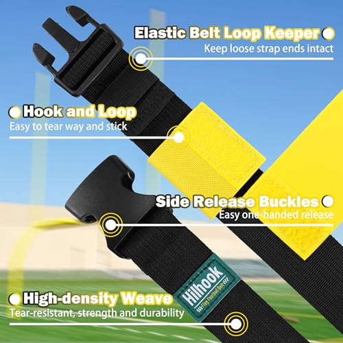 Flag Football Belts for Youth, Kids and Adults Sport Team Building and Competition Training - color: Yellow