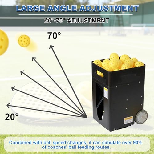 Portable Pickleball Training Machine With Adjustable Speed, Height And Frequency, 40-Ball Capacity, Removable Battery, 4-Hour Battery Life, Suitable For Multiple Modes Of Pickleball Training Equipment