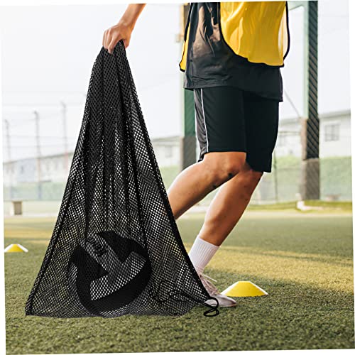 Toddmomy Mesh Bag Portable Sports Duffle Bag Draw Sports Bag Basket Carrying Ball Net Bag Football Bags Gym