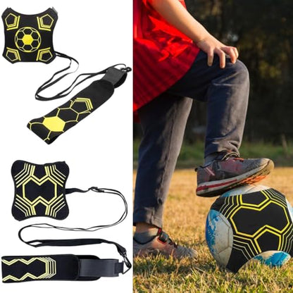 Football Kicking and Throwing Single Practice Training Auxiliary Control Skills Adjustable Belt for Adult Men Women - color: Yellow B