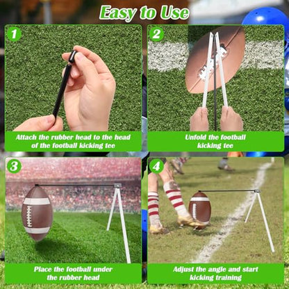 Football Kicking Tee, Portable Kicking Tee Holder for Football Stand Field Goal Holder Football Training Practice Equipment