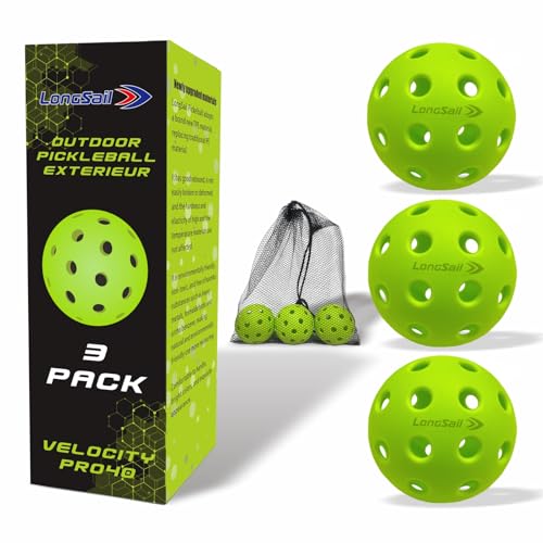 P40 Outdoor Pickleballs Non-Friable & Non-Deformable USAPA Durability Indoor Pickle Ball Leisure Sports Beginners Club Neon Green 3/12/36 Pack