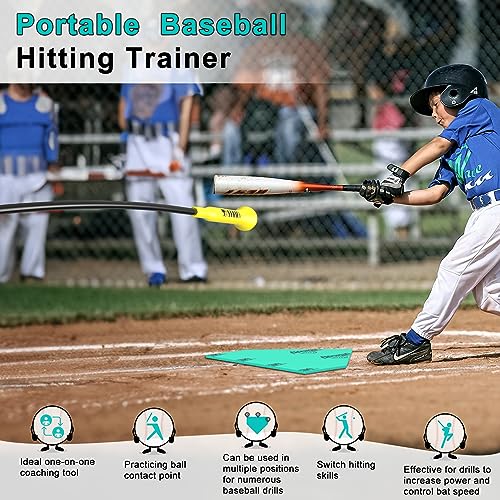 Hitting Stick Batting Swing Trainer, Batting Practice Equipment for Baseball and Softball, Ideal One-on-One Coaching Tool for Baseball 54'' - style: Baseball Swing Trainer