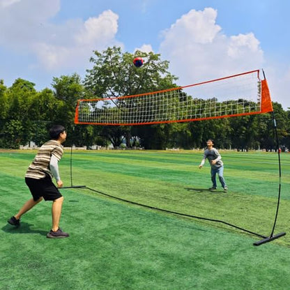 12FT/18FT Portable Volleyball Training Net for Hitting or Serving Drills, Outdoor & Indoor Freestanding Practice Net With Height Adjustable, Carry Bag - style: 18ft pop up volleyball net